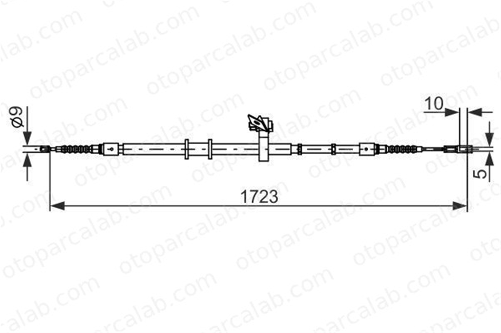 BOSCH 1 987 482 269 El Fren Teli Arka Sağ AUDI 80 B4 Sedan 80 B4 Avant 8A0609702A
