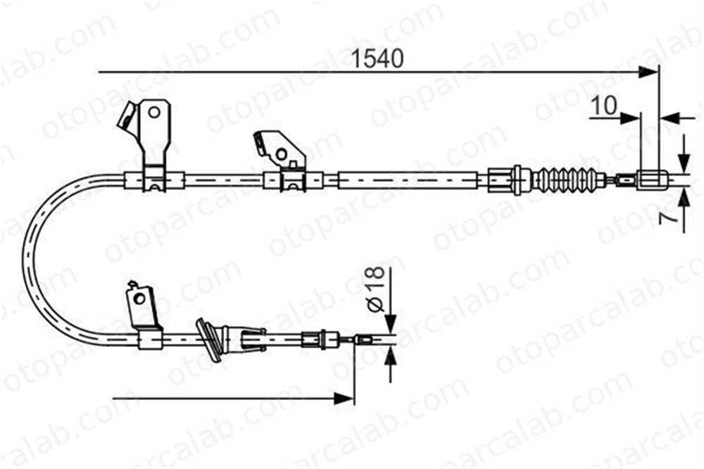 BOSCH 1 987 482 271 El Fren Teli Arka Sol SMART FORFOUR MITSUBISHI COLT VI 1987482271 4544200385