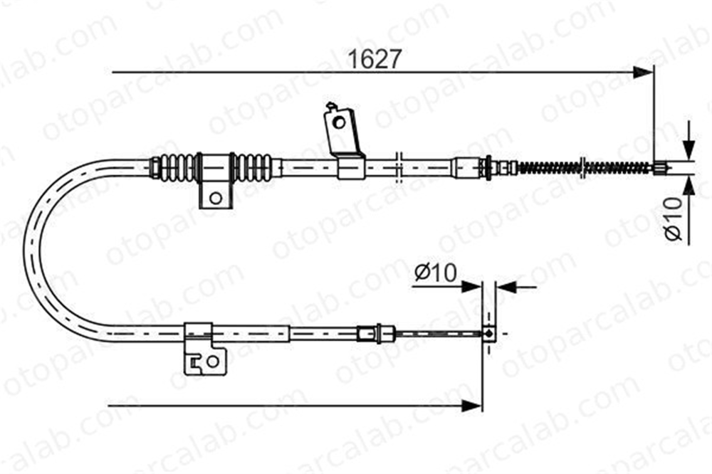 BOSCH 1 987 482 274 El Fren Teli Arka Sağ veya Sol MITSUBISHI OUTLANDER II CITROËN C-CROSSER 4820A104 474632