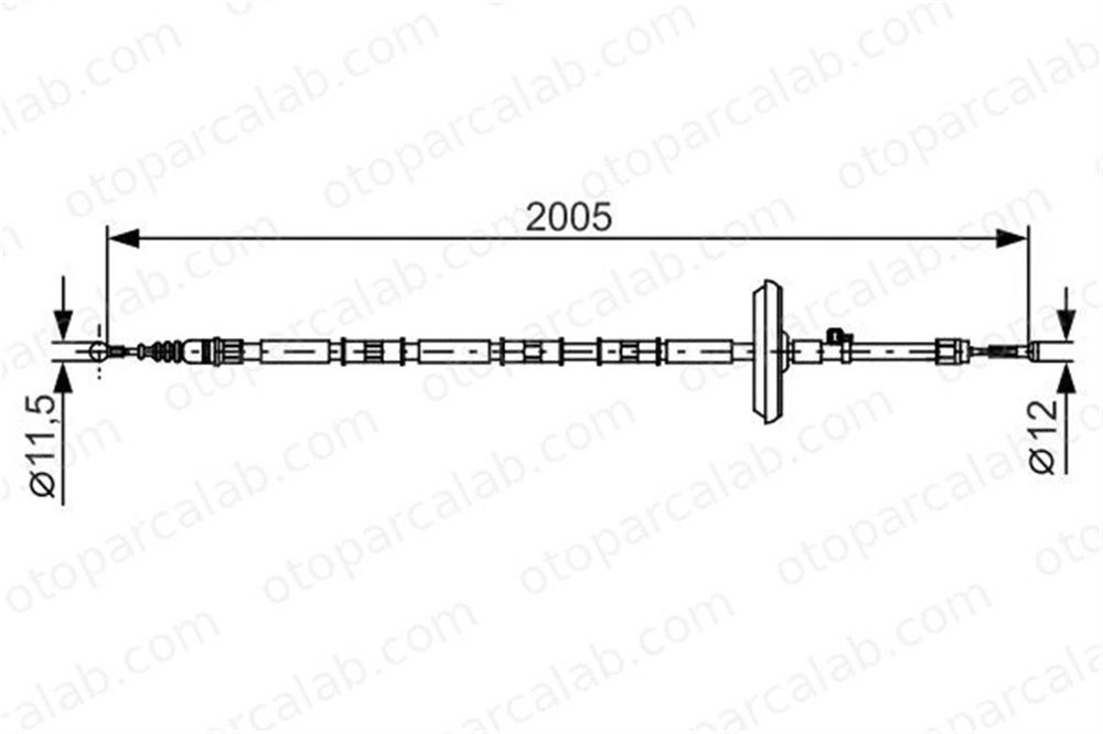 BOSCH 1 987 482 333 El Fren Teli Arka Sağ veya Sol OPEL INSIGNIA A INSIGNIA A Sedan 13227133 522046