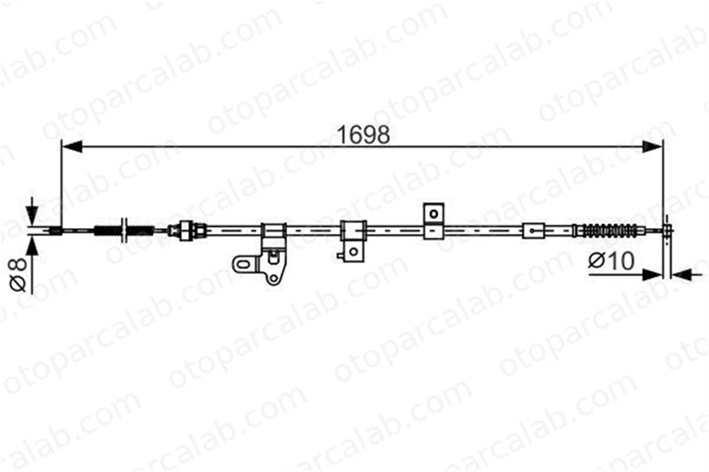 BOSCH 1 987 482 346 El Fren Teli Arka Sağ veya Sol TOYOTA COROLLA COROLLA Sedan 1987482346 4641074010