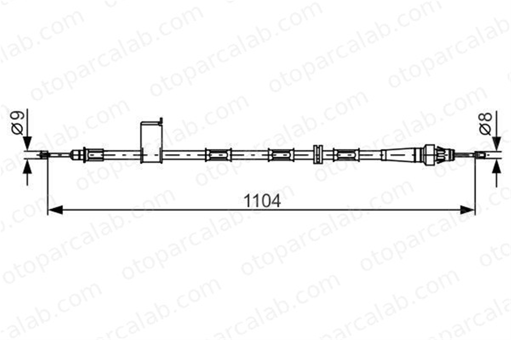 BOSCH 1 987 482 364 El Fren Teli Arka Sağ JEEP GRAND CHEROKEE II 1987482364 52128119AC