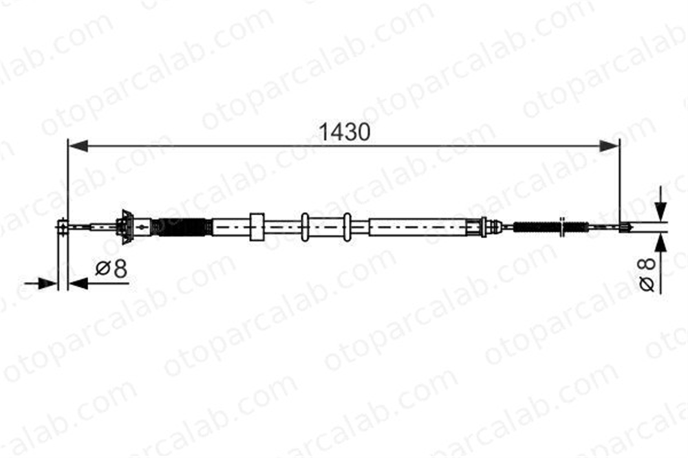 BOSCH 1 987 482 389 El Fren Teli Arka Sağ FIAT PANDA PANDA Kasa/eğik arka 51776598