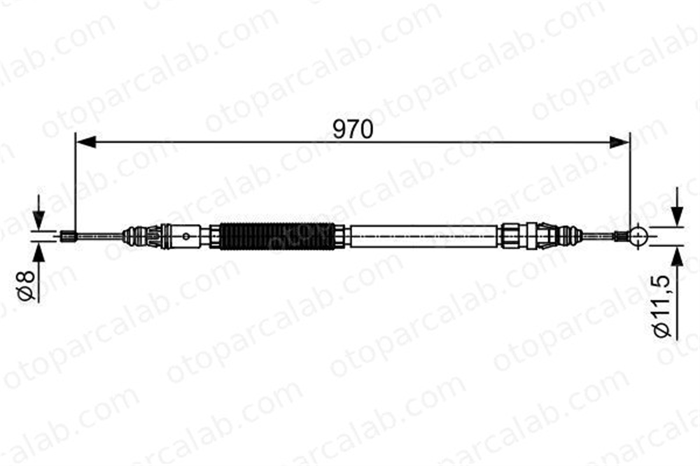 BOSCH 1 987 482 429 El Fren Teli Arka Sağ PEUGEOT 5008 CITROËN DS5 1987482429 474665