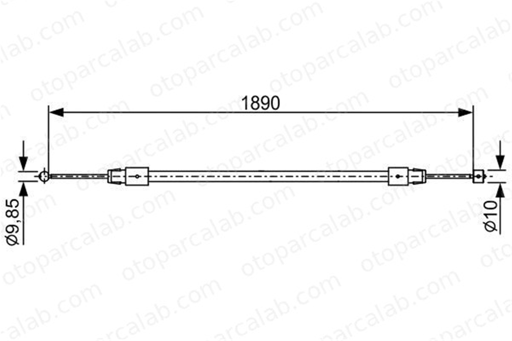 BOSCH 1 987 482 444 El Fren Teli Ön Sağ veya Sol AUDI Q7 VW TOUAREG 1987482444 7L0721556B