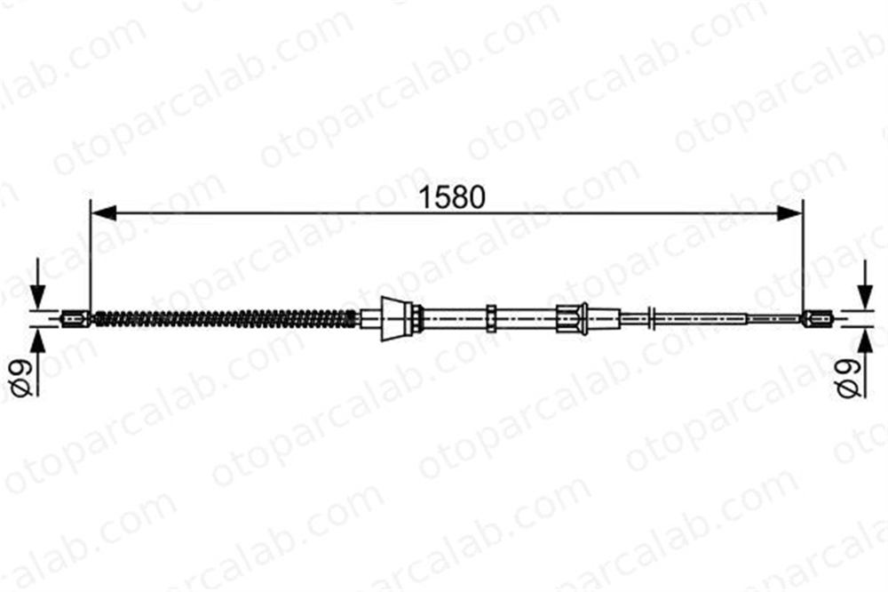 BOSCH 1 987 482 446 El Fren Teli Arka Sağ veya Sol SEAT IBIZA III VW POLO 1987482446 6Q0609721H