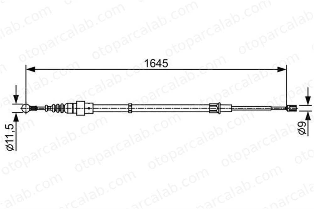 BOSCH 1 987 482 451 El Fren Teli Arka Sağ veya Sol SEAT IBIZA III SKODA FABIA II Combi 1987482451 6Q0609721K