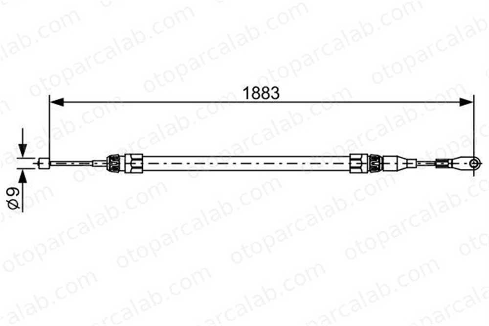 BOSCH 1 987 482 497 El Fren Teli Ön Sağ veya Sol MERCEDES-BENZ 124 Sedan 124 T-Model 1244203685 A1244203685