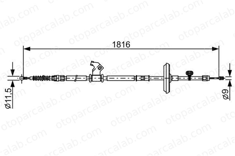 BOSCH 1 987 482 535 El Fren Teli Arka Sağ OPEL ASTRA J GTC CASCADA 13409695 522102