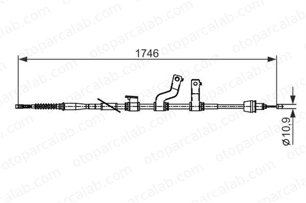 BOSCH 1 987 482 572 El Fren Teli Arka Sol HYUNDAI i30 i30 Coupe 1987482572 59760A6300