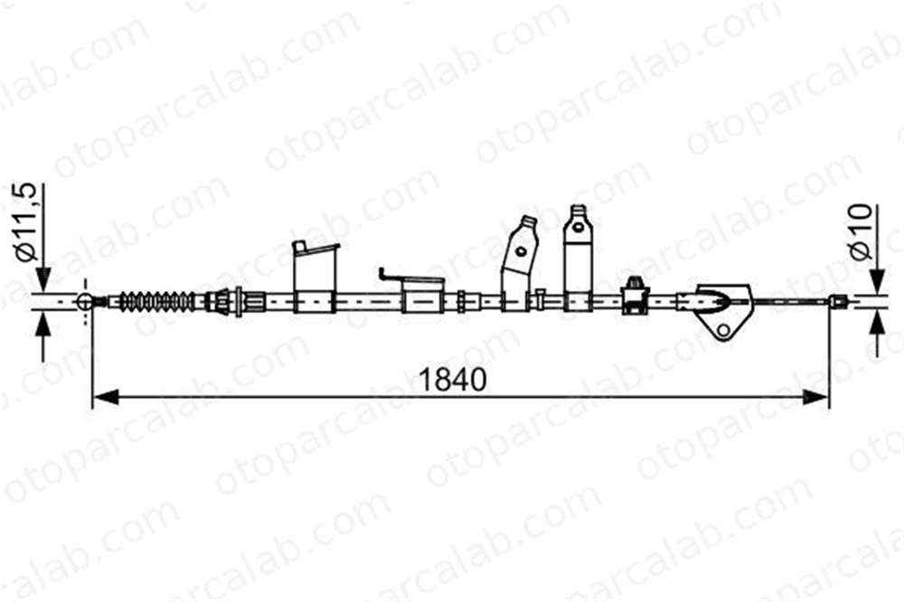 BOSCH 1 987 482 653 El Fren Teli Arka Sağ veya Sol TOYOTA AURIS AURIS Station wagon 1987482653 4642002130