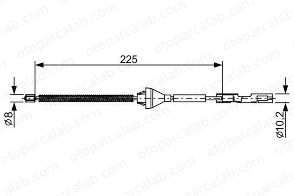 BOSCH 1 987 482 705 El Fren Teli Arka Sağ veya Sol FORD FOCUS II FOCUS II Turnier 1987482705 1340832