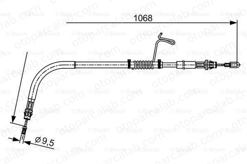 BOSCH 1 987 482 819 El Fren Teli Arka Sağ FORD TRANSIT CUSTOM V362 Minibüs/Otobüs TRANSIT CUSTOM V362 Panelvan/Van 1987482819 1763930