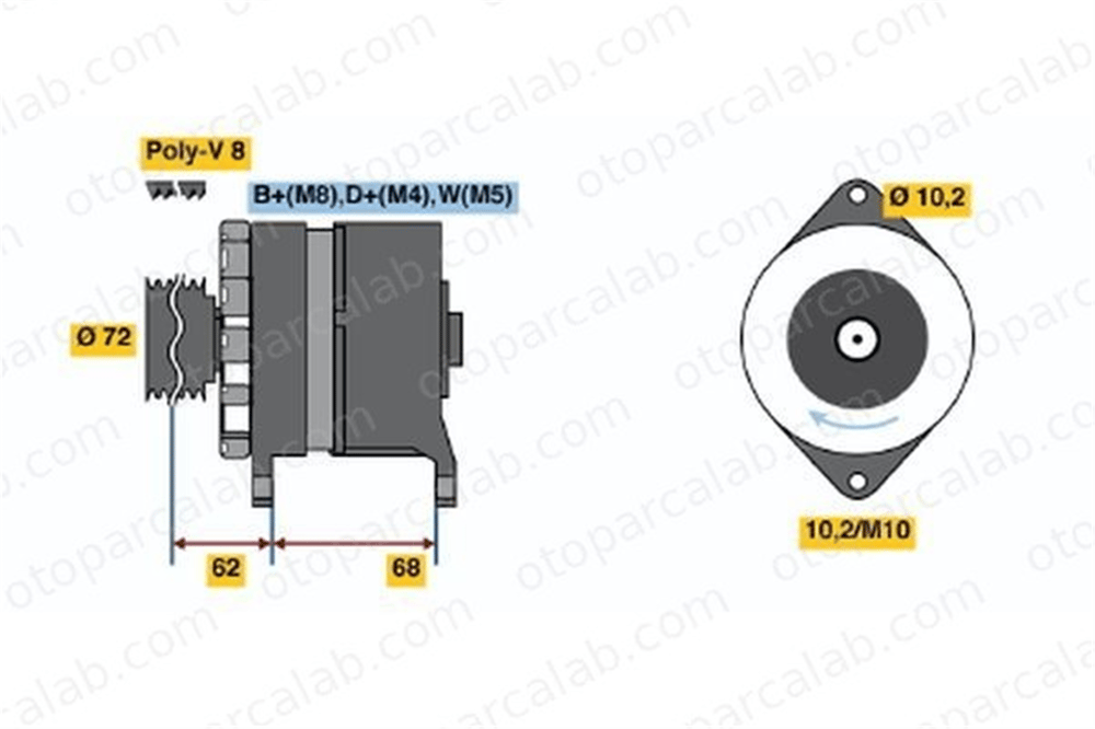 BOSCH 6 033 GB3 033 Alternatör SCANIA R II P II SCA1409378 DAF1516423R