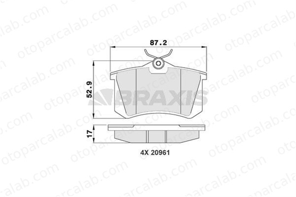 BRAXIS AA0005 Fren Disk Balata Arka SEAT LEON AUDI A6 C5 Avant 1J0698451H 1K0698451J