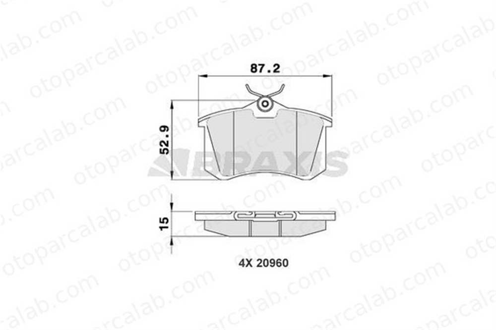 BRAXIS AA0016 Fren Disk Balata Arka RENAULT CLIO III AUDI A4 B6 1J0698451 191698151A