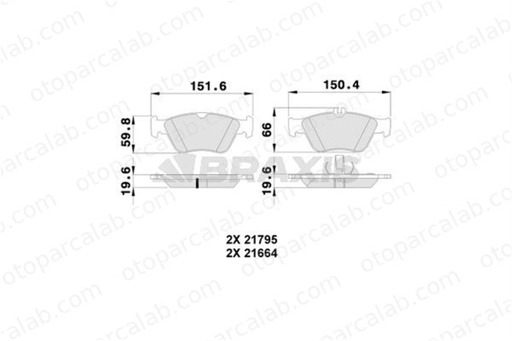 BRAXIS AA0078 Fren Disk Balata Ön MERCEDES-BENZ E-SERISI E-SERISI T-Model A0054204720 24204420