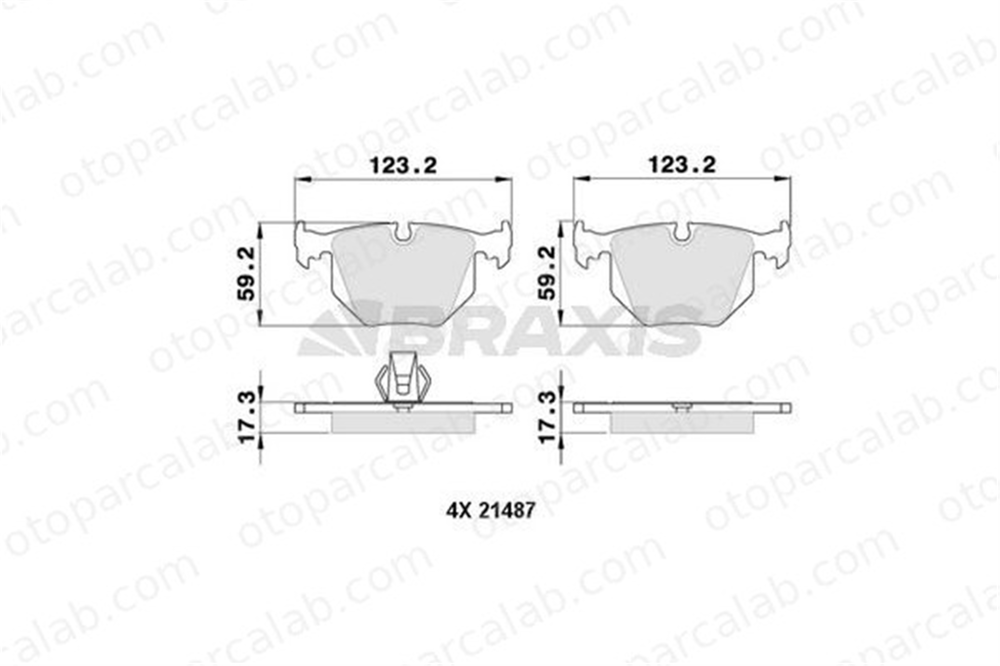 BRAXIS AA0094 Fren Disk Balata Arka BMW X3 7 34216752632 34216761247