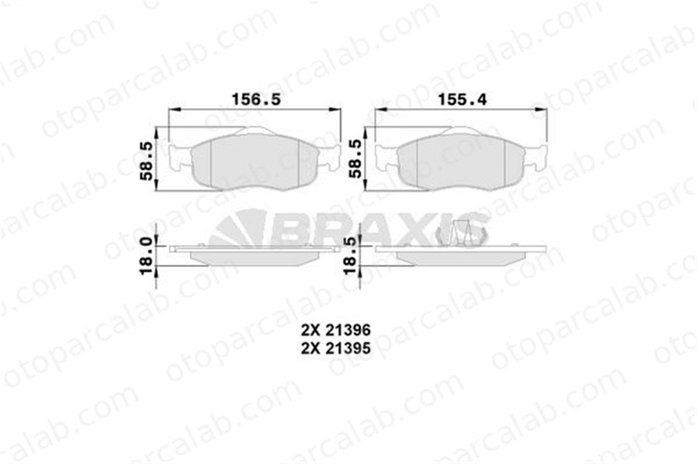 BRAXIS AA0112 Fren Disk Balata Ön FORD MONDEO I MONDEO I Sedan 97BX2K021AB 6877837