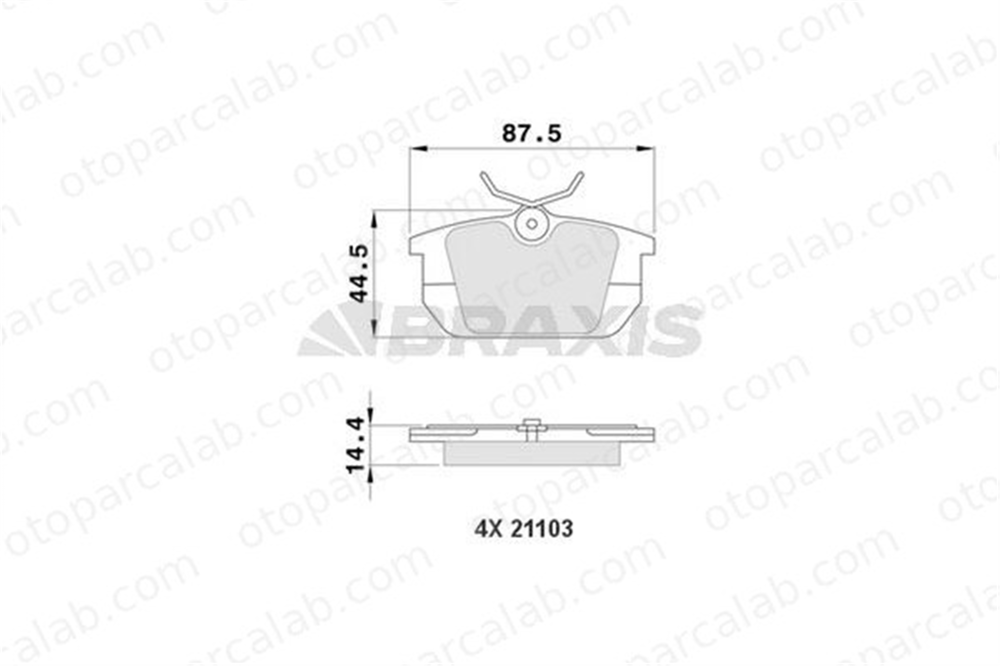BRAXIS AA0144 Fren Disk Balata Arka FIAT TIPO LANCIA DEDRA 71752984 60765020