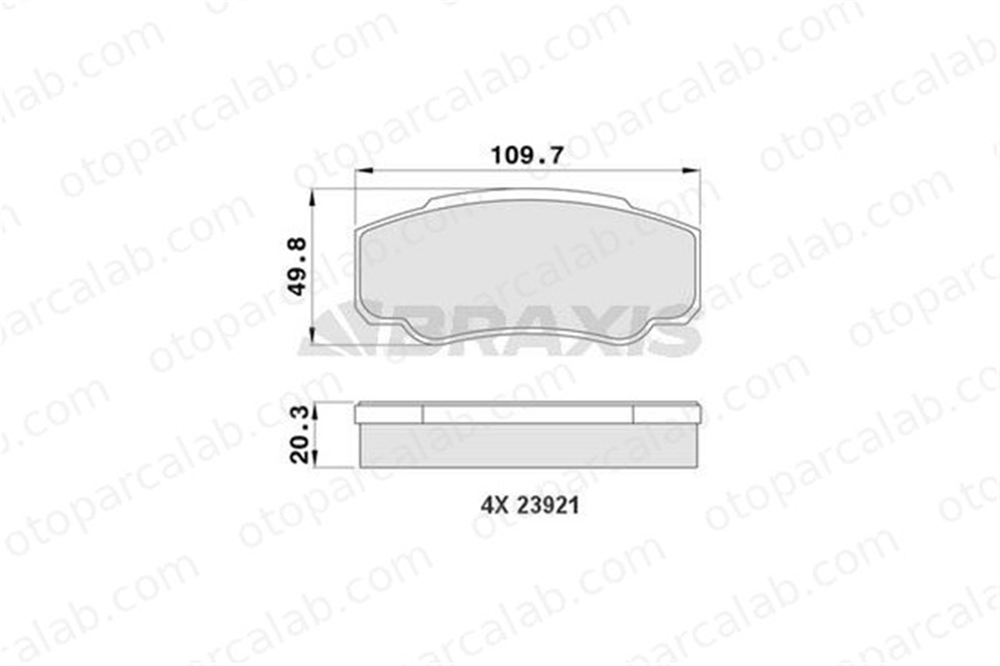 BRAXIS AA0181 Fren Disk Balata Arka FIAT DUCATO Panelvan/Van CITROËN JUMPER Panelvan/Van 425247 425443