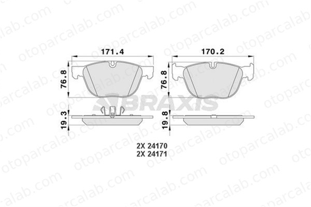 BRAXIS AA0183 Fren Disk Balata Ön BMW X5 X6 34116852253 34114074370