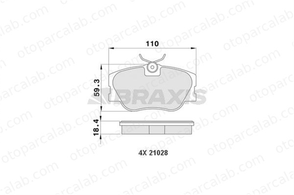 BRAXIS AA0184 Fren Disk Balata Ön MERCEDES-BENZ 124 Sedan 124 T-Model A0004209920 4209920