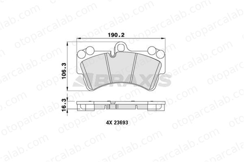 BRAXIS AA0199 Fren Disk Balata Ön AUDI Q7 PORSCHE CAYENNE 7L0698151J 95535193910