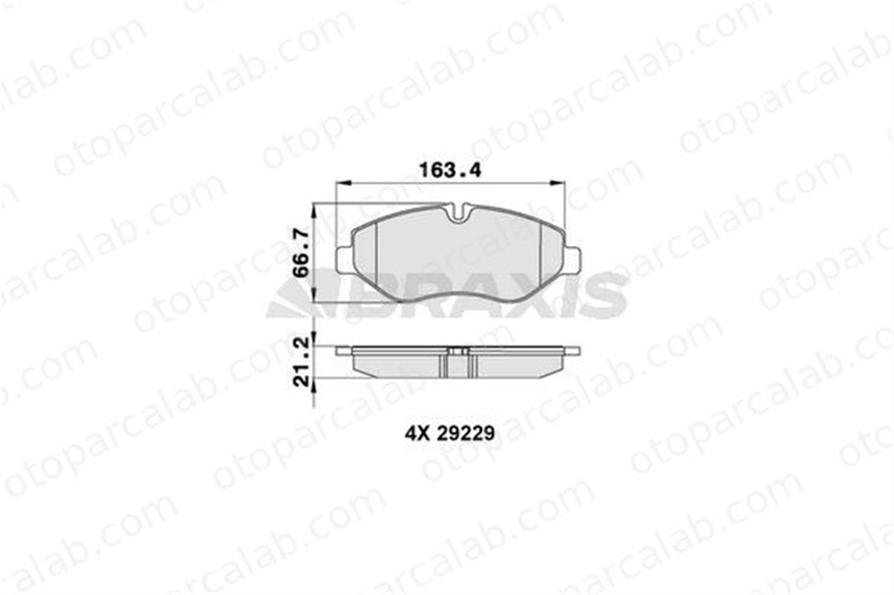 BRAXIS AA0244 Fren Disk Balata Ön IVECO DAILY IV Panelvan/Van DAILY IV Platform şasi 42555881 42561355