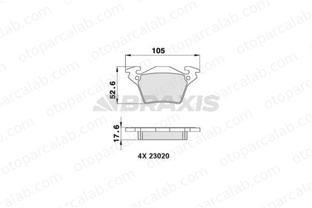 BRAXIS AA0280 Fren Disk Balata Arka MERCEDES-BENZ VITO Minibüs/Otobüs VITO Panelvan/Van A0034200220 4214210