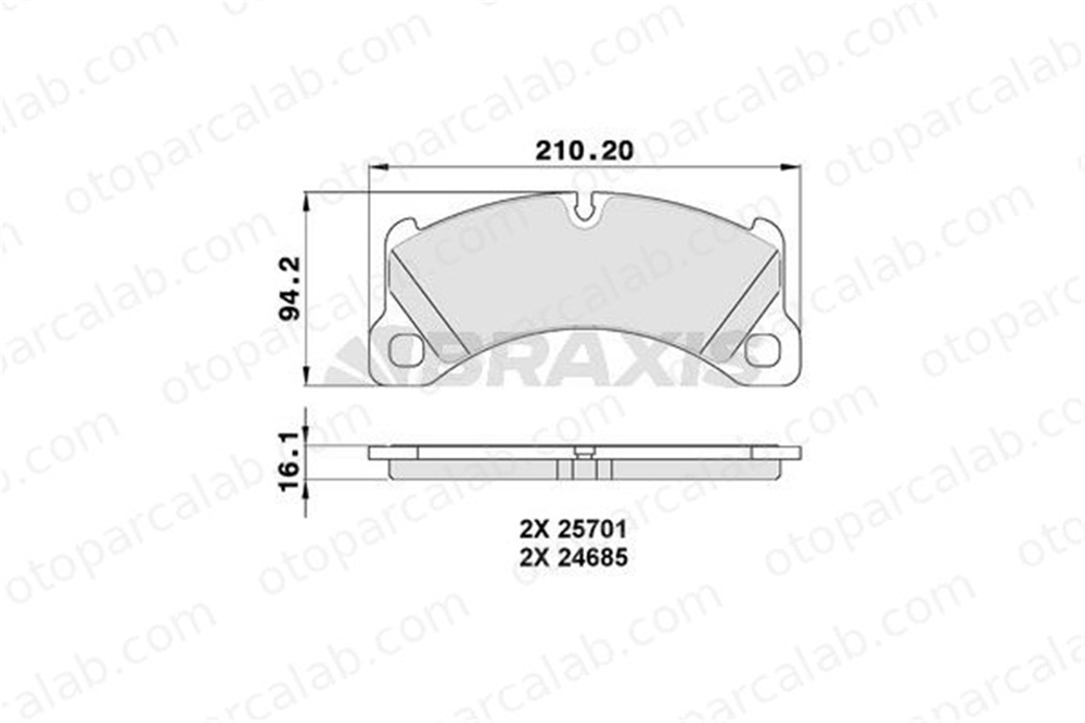 BRAXIS AA0307 Fren Disk Balata Ön PORSCHE CAYENNE 7P5698151D 95535193970