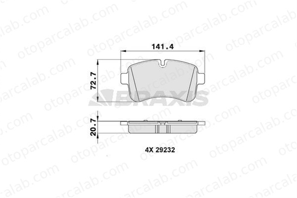 BRAXIS AA0328 Fren Disk Balata Arka IVECO DAILY IV Panelvan/Van DAILY IV Platform şasi 42555917 500055564
