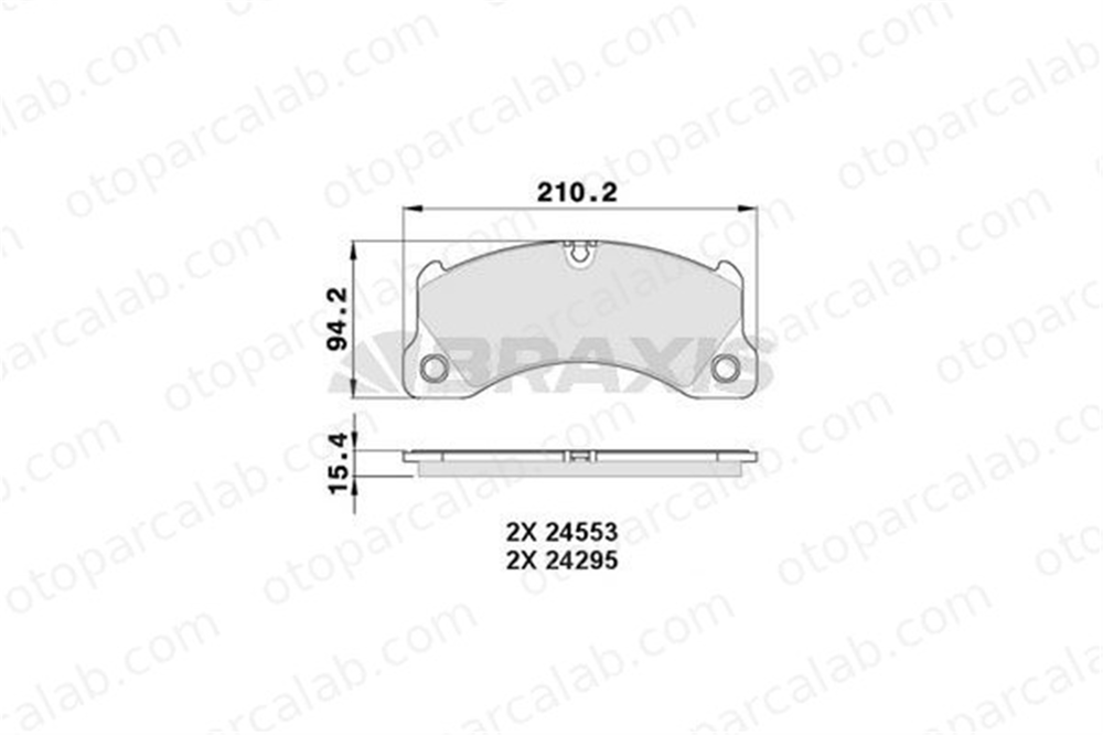 BRAXIS AA0342 Fren Disk Balata Ön PORSCHE PANAMERA CAYENNE 7P5698151D 95535193970