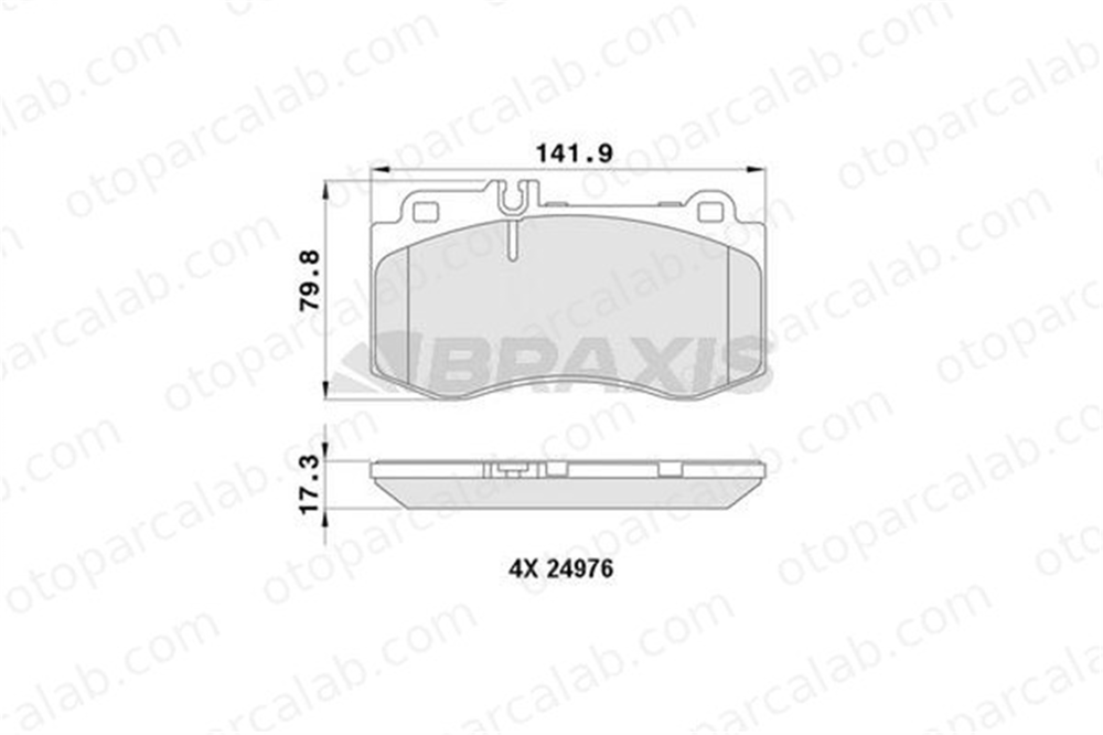 BRAXIS AA0440 Fren Disk Balata Ön MERCEDES-BENZ CLS Shooting Brake E-SERISI A0074204920 54207720