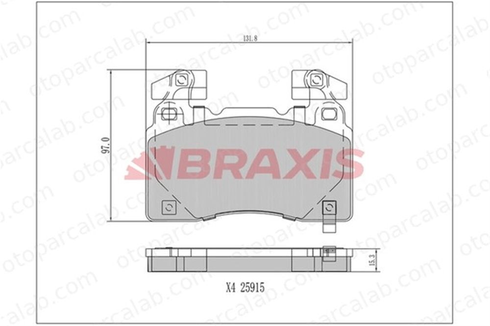 BRAXIS AA0684 Fren Disk Balata Ön OPEL INSIGNIA B Grand Sport INSIGNIA B Sports Tourer 22976409 23441307