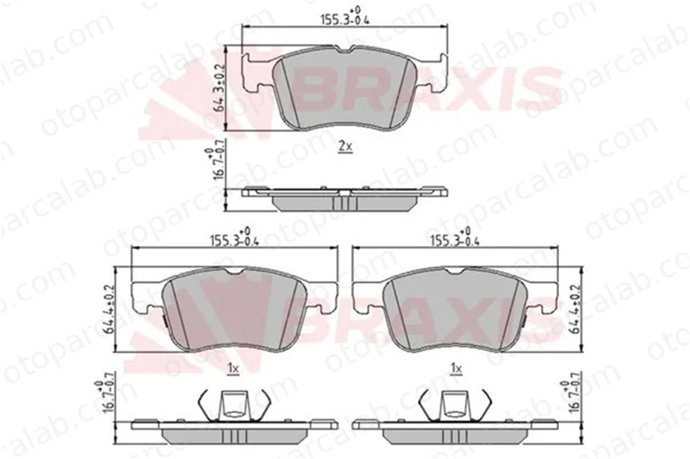 BRAXIS AA0699 Fren Disk Balata Ön FORD FOCUS IV FOCUS IV Turnier KTJX612K021AEB 2210416