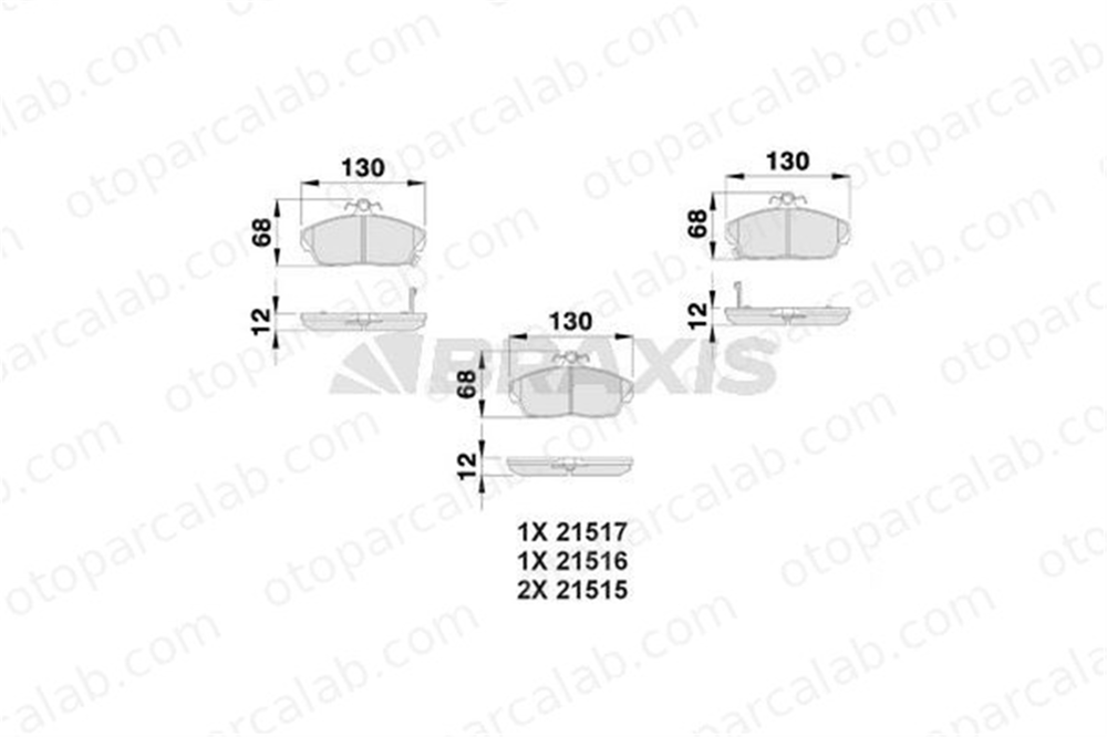 BRAXIS AB0023 Fren Disk Balata Ön ROVER 200 II Hatchback 400 II SFP000410 SFP100190EVA