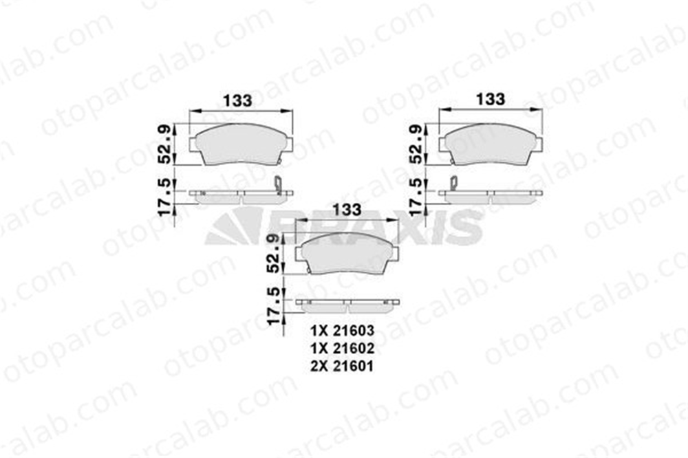BRAXIS AB0060 Fren Disk Balata Ön TOYOTA COROLLA Station wagon COROLLA 446512593 04465-12593