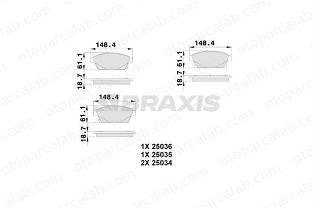 BRAXIS AB0107 Fren Disk Balata Ön OPEL ASTRA J ASTRA J Sports Tourer 1605178 13412810