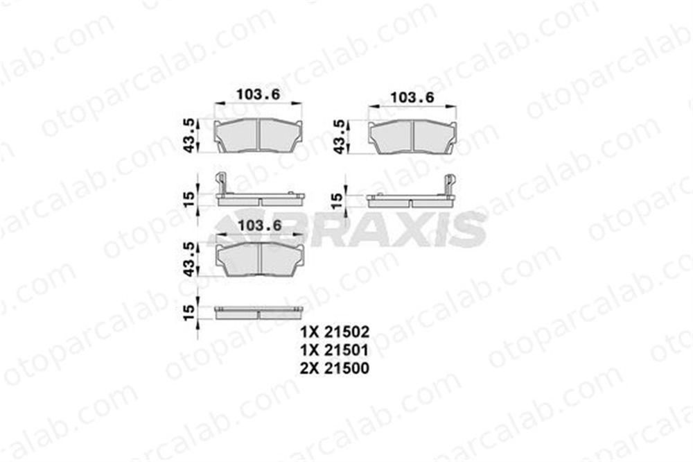 BRAXIS AB0175 Fren Disk Balata Ön SUZUKI VITARA VITARA Cabrio 5520063810 5520060811