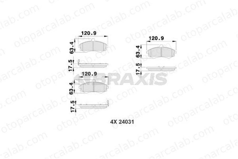 BRAXIS AB0211 Fren Disk Balata Ön HYUNDAI ELANTRA III ELANTRA III Sedan 581012DA40 581012DA60