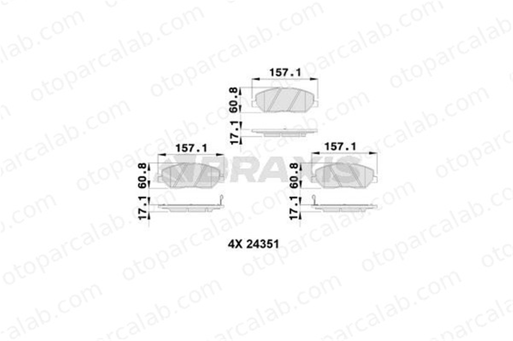BRAXIS AB0221 Fren Disk Balata Ön HYUNDAI SANTA FÉ II KIA SORENTO II 581012BA10 581012PA70
