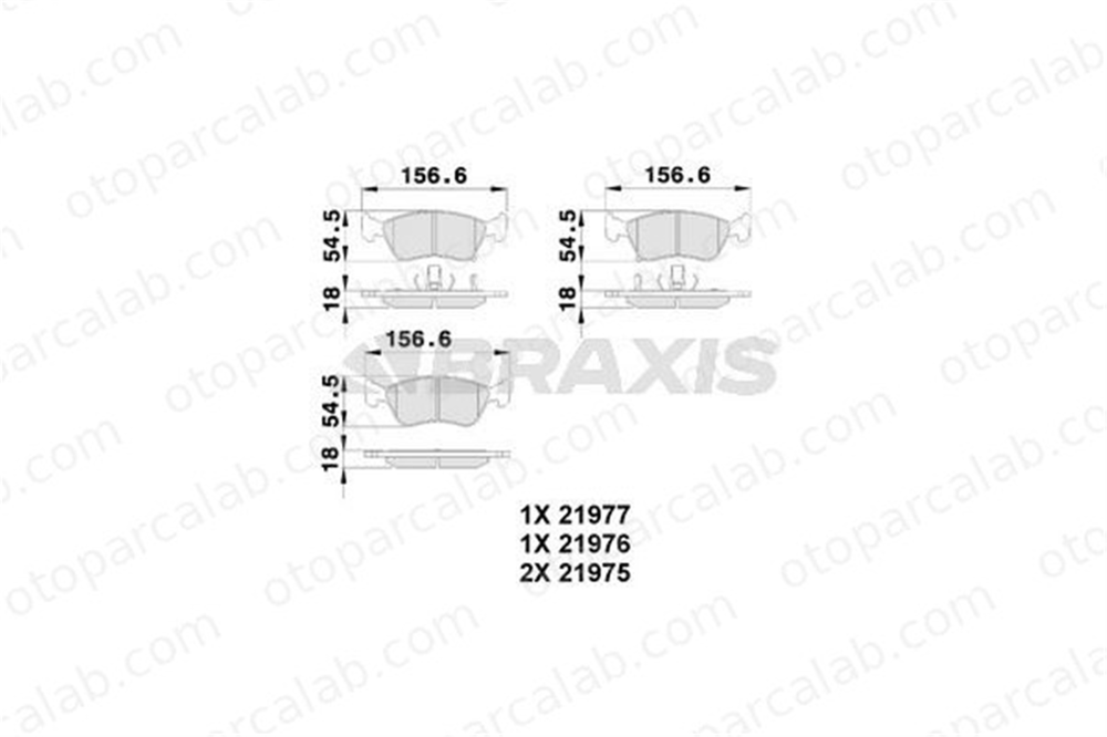 BRAXIS AB0230 Fren Disk Balata Ön TOYOTA AVENSIS AVENSIS Liftback 446505110 04465-05110