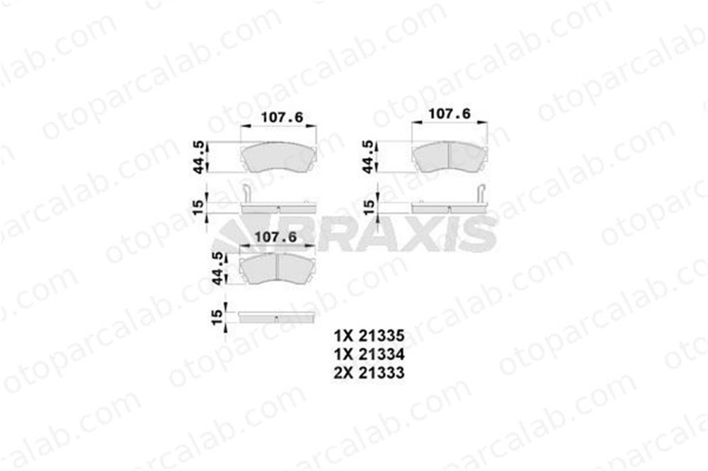 BRAXIS AB0239 Fren Disk Balata Ön SUZUKI SWIFT II Hatchback SUBARU JUSTY II 5520061880 5520060B11
