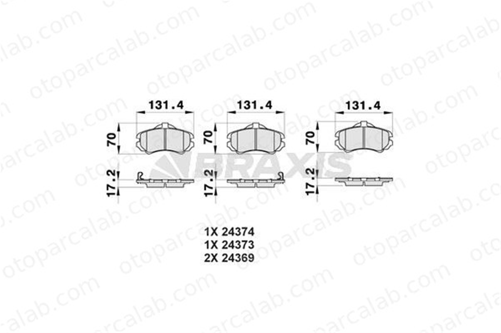 BRAXIS AB0478 Fren Disk Balata Ön HYUNDAI ELANTRA III ELANTRA III Sedan 581012DA50