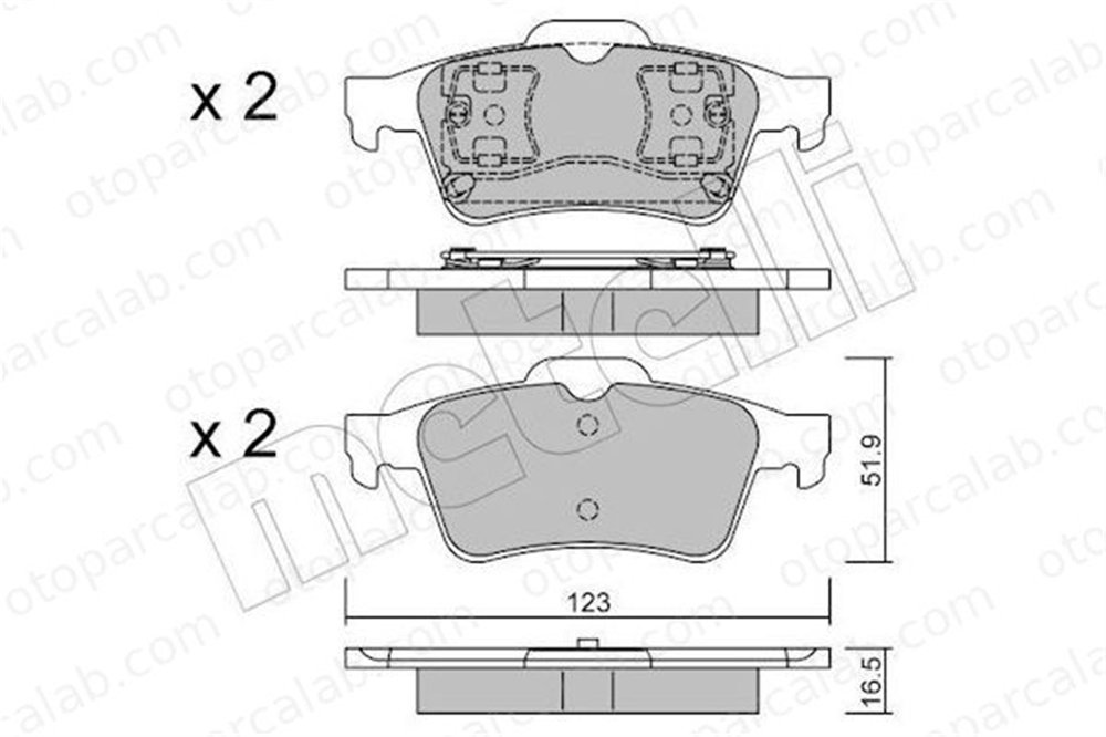 BRAXIS AB0764 Fren Disk Balata Arka RENAULT LAGUNA II Grandtour LAGUNA II 7701206609 4387371