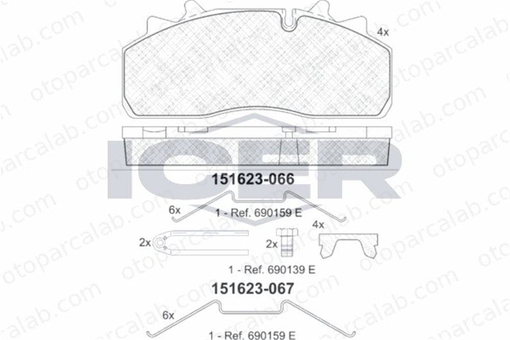 BRAXIS AB5007 Fren Disk Balata Ön RENAULT TRUCKS MIDLINER DAF XF II 3057008000 29159