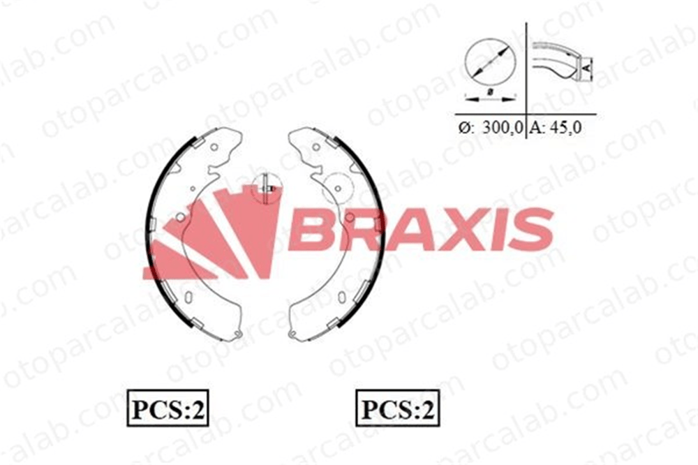 BRAXIS AC0090 Fren Pabuçlu Balata Arka ISUZU D-MAX I D-MAX II 8973682540 8979477660