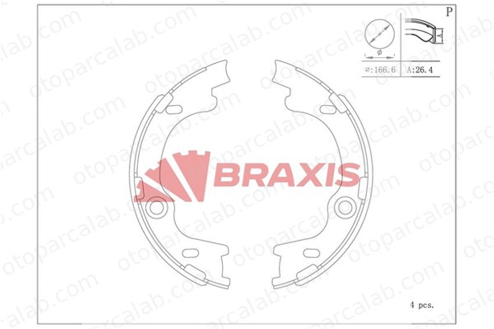 BRAXIS AC0112 El Fren Balatası KIA CEE'D SW PRO CEE'D 583501HA00
