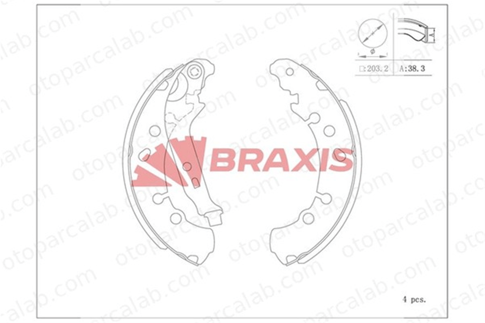 BRAXIS AC0118 Fren Pabuçlu Balata Arka TOYOTA YARIS DAIHATSU CHARADE VIII 44950D040 44950D040000